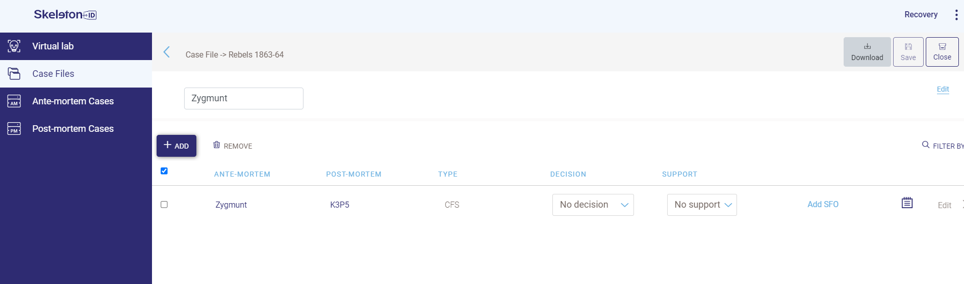 Default screen for decision making and reporting